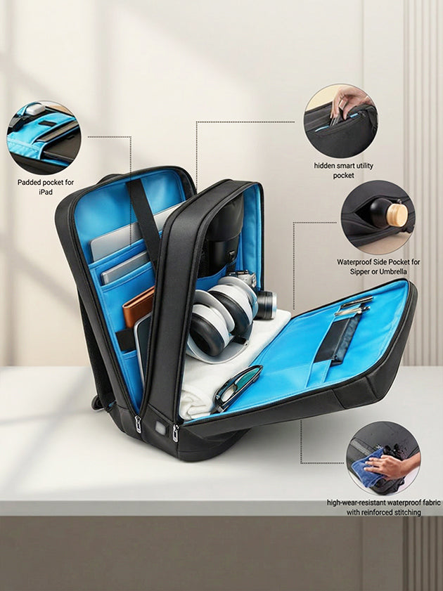 backpack for ipad and laptop Paude Backpack,School Large Bookbag High School College Students,Black Backpack for Men Office Business,Waterproof : Electronics For commute or travel Laptop Backpack Womens Mens Rucksack